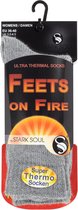 Feets on fire - 2 paar - Thermosokken - Grijs - Stark Soul - Maat 36/40