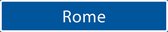 Straatnaambord Rome | Straatnaambord stad| Verkeersbord Rome | Verkeersborden | Straatnaambord origineel | Verkeersborden Steden