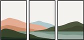 Walljar - Horizon - Muurdecoratie - Poster met lijst