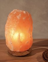 Zoutlamp "Rock" 2-3 kg met houten sokkel, krsitallzout, zoutlampen