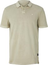 TOM TAILOR garment dyed polo Heren Poloshirt - Maat L