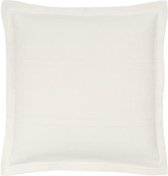 Luxe Sierkussenhoes Abigail crème Jacquard geruit 50x50cm