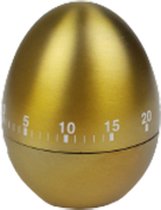 Kookwekker ei - Goud - Metaal - ø 6 x h 8 cm - Koken - Wekker - Eierwekker - Kookwekker