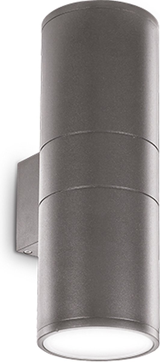 Ideal Lux - Gun - Wandlamp - Aluminium - E27 - Grijs - Voor binnen - Lampen - Woonkamer - Eetkamer - Keuken