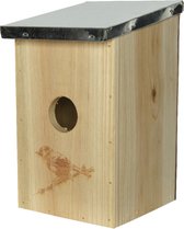 Vogelhuisje/nestkastje van stevig vurenhout 12 x 14 x 21 cm voor tuinvogels/zangvogels