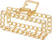 Fliex - haarklem - goud - rechthoek - ketting chain