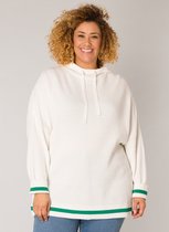 YESTA Harmtina Trui - Ecru/Fresh Green - maat 2(50)