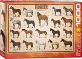 Eurographics puzzel Horses - 1000 stukjes