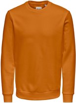 Only & Sons Trui Onsceres Life Crew Neck Noos 22018683 Marmelade Mannen Maat - M
