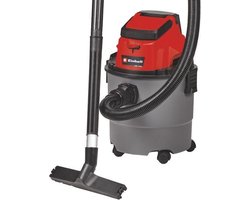 Einhell Accu Nat-/Droogzuiger TC-VC 18/15 Li Solo - Power X-Change - 18 V/Li-Ion - 15 L - 80 mbar - Slanglengte/-diameter: 1.5 m/36 mm - 72 dB - Blaasfunctie - Incl. 10-delige Accessoireset - Excl. accu en lader