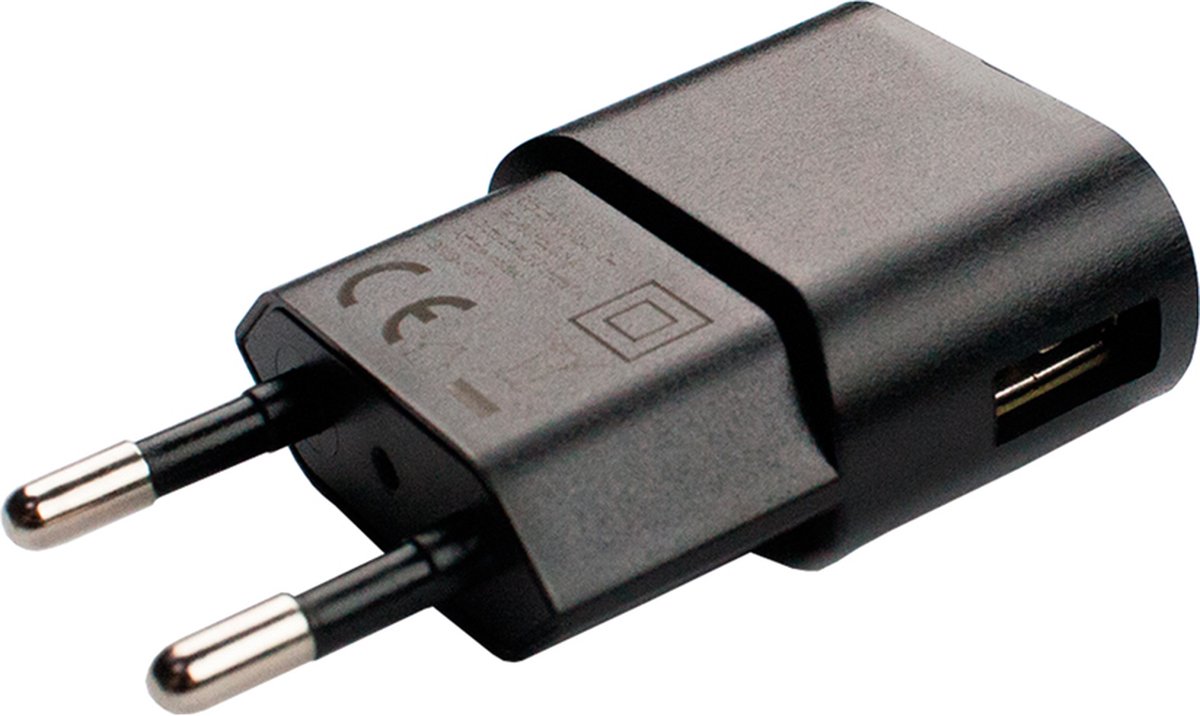 Grab 'n Go Oplader Met Enkele Usb-poort Haaks 1a Zwart