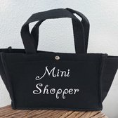 Bedrukte vilt tas met tekst : Mini Shopper