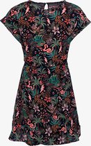 TwoDay meisjes jurk met bloemenprint - Zwart - Maat 134/140
