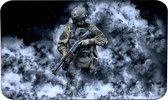 Gaming Muismat met soldaat - Hoge kwaliteit foto voor tijdens het gamen | Muismat gedrukt op polyester - 27 x 36 x 0.2 cm - Antislip muismat - 2 mm dik - Muismat met foto - Heerlij
