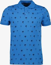 Unsigned heren polo met palmbomen - Blauw - Maat S