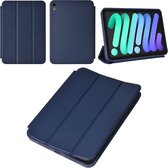 iPad Mini 2021 Book Case Tablethoes - DonkerBlauw - Smart Case