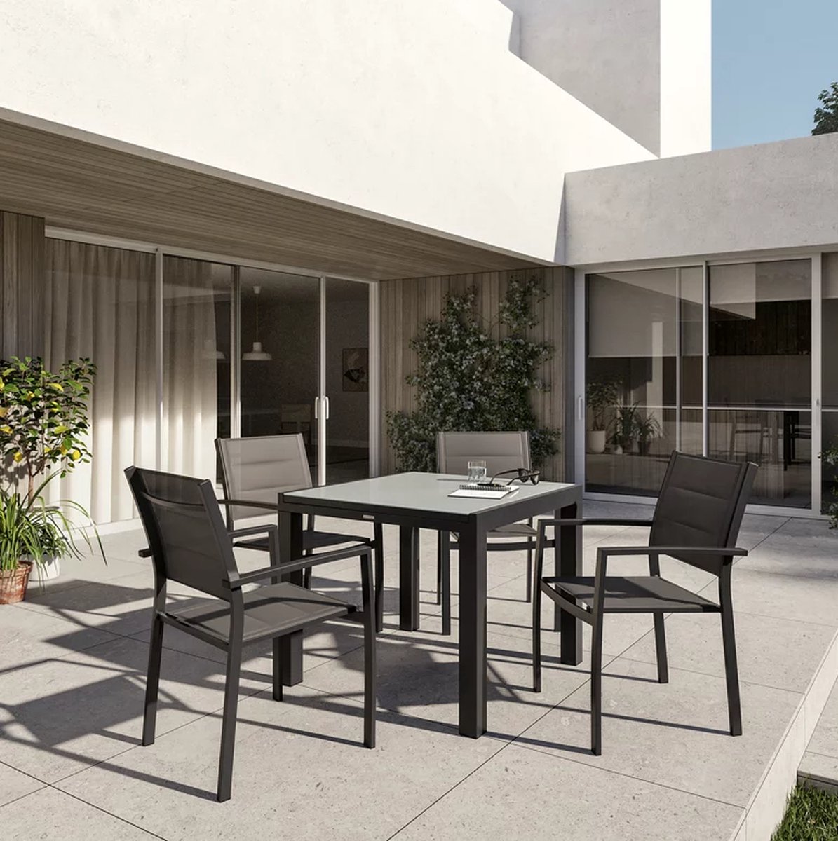 NATERIAL - Table de jardin extensible LYRA - Table extensible pour 4 à 6  personnes -... | bol.com