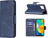 Samsung Galaxy A22 4G - Hoesje met pasjeshouder - Portemonnee - Bookcase - DONKERBLAUW