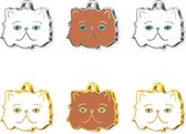 Dali's Pet Persian Aanpasbare ID-tags voor Huisdieren Gegraveerd Kattenpenning