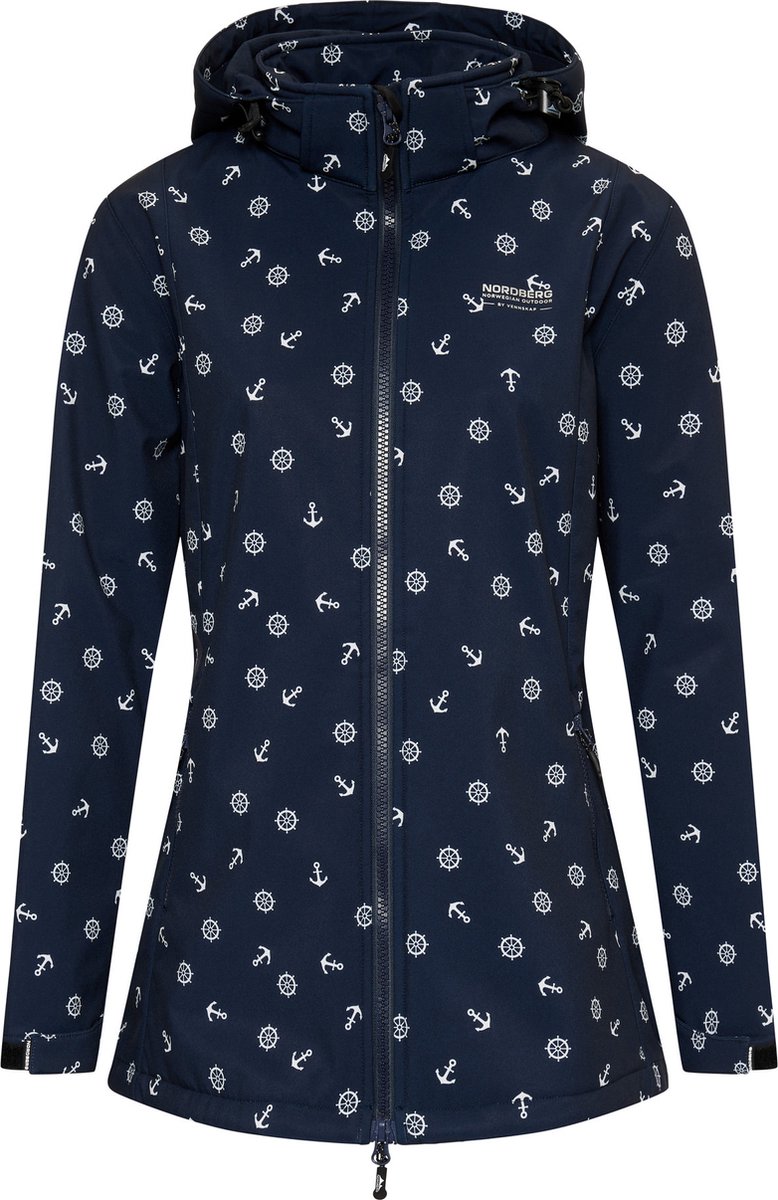 Nordberg dames Anker navy softshell jas - maat S