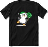 Christmas Buddy's Kerst T-shirt | Groen | Jongens / Meisjes | Grappige Foute kersttrui Shirt Cadeau | Kindershirt | Leuke Elf, Rendier, Kerstboom en Kerstballen Ontwerpen. Maat 128