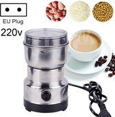 Multifunctionele EU-stekker Koffiemolen Roestvrij elektrische kruiden / specerijen / noten / granen / koffiebonen malen