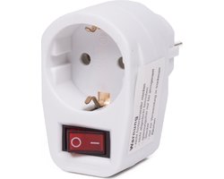Benson Stopcontact met schakelaar - Randaarde - 3500 Watt - Wit