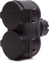 Benson Stekker Duo Verloop - Buitenstopcontact - Spatwaterdicht - Zwart - 3500W