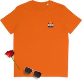 Koningsdag T Shirt - Koning Shirt met print -  Koningsdag tshirt dames - Koningsdag t Shirt heren -  Oranje t-Shirt - Unisex Shirt voor vrouwen en mannen - Oranje feest Shirt - Maten: S M L X