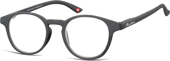 Montana Eyewear MR52 ronde leesbril +2.00 zwart