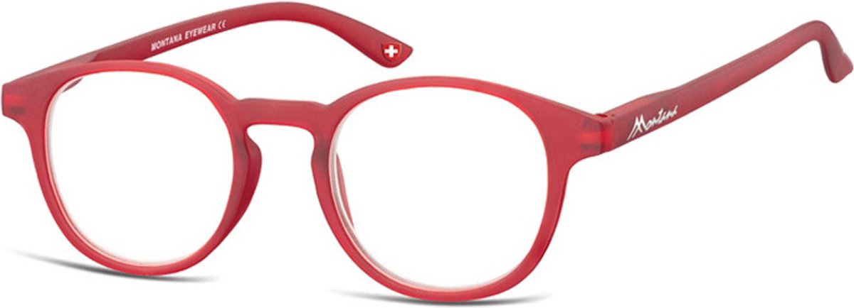 Montana Eyewear MR52B ronde leesbril +1.50 mat rood