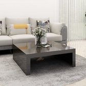 Salontafel 100x100x35 cm spaanplaat hoogglans grijs