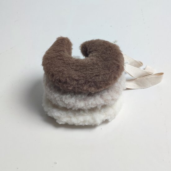 WOLLIES Amsterdam - Wollen Speendoekje Maan - 100% Merinowol - Beige van Merkloos — afbeelding 5