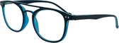 Icon Eyewear KCE344 John Leesbril +3.00 Donkerblauw montuur met lichtblauwe touch