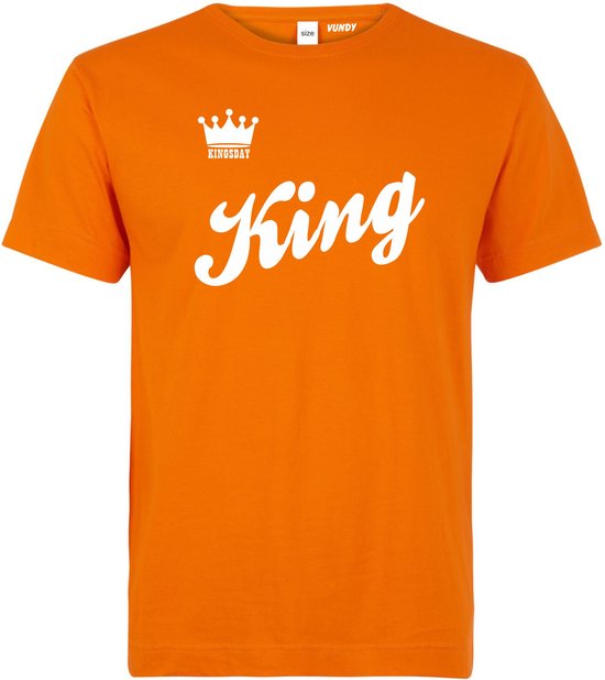 T-shirt met tekst KING | oranje koningsdag kleding | oranje t-shirt | Oranje | maat 5XL