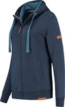 Travelin' Outdoor Vest Osby - Dames Sweatvest met capuchon - Hoodie - Navy blauw - Maat S