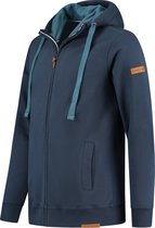 Travelin' Outdoor Vest Osby - Heren Sweatvest met capuchon - Hoodie - Navy blauw - Maat M