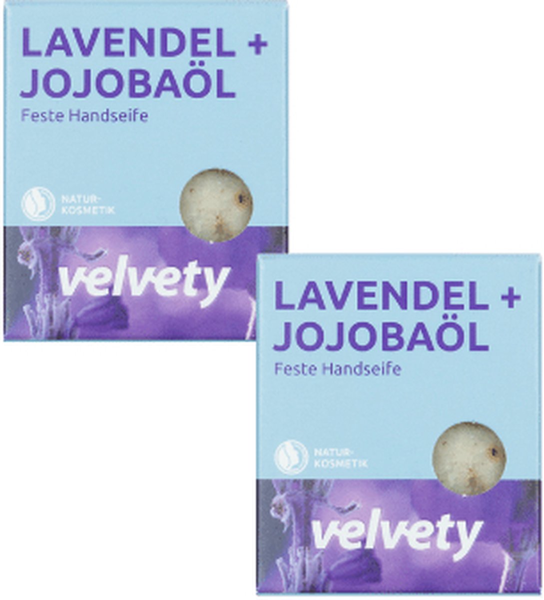 Velvety hand soap bar lavender & jojoba oil - 2 stuks x 100 gr