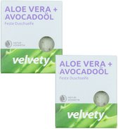Velvety shower soap bar aloe vera & avocado oil - 2 stuks x 60 gr