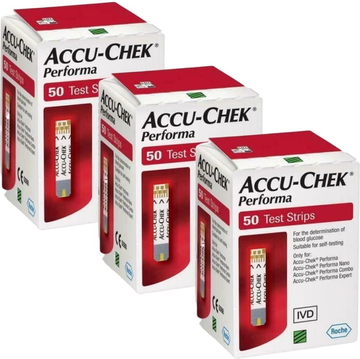 Accu Chek Performa glucose teststrips (3x50 stuks) | bol.com