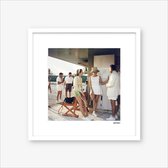 Tennis At The Bahamas by Slim Aarons | Collector Edition (S) Boutique - 50 x 50 - White Wood