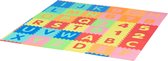 HOMCOM Kinderpuzzelmat 36 stuks speelmat met letters en cijfers EVA veelkleurig 431-068