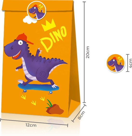Santex dinosaurus wegwerp bekertjes - 10x stuks - 270 ml - karton | Fun