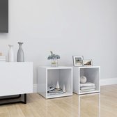 Tv-meubelen 2 st 37x35x37 cm spaanplaat hoogglans wit