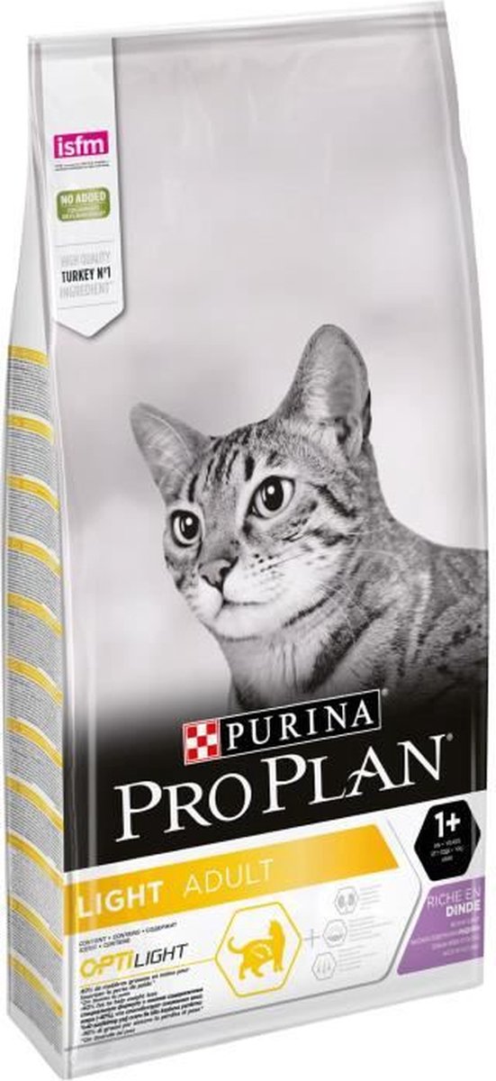 Pro Plan PROPLAN Lichte kroketten - Rijk aan kalkoen - Voor volwassen katten - 10 kg