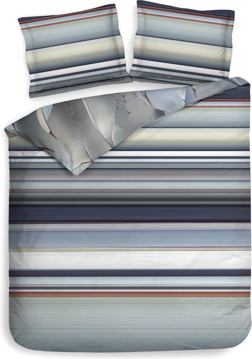 Heckettlane Heckett & Lane Gustavo Dekbedovertrek - Tweepersoons - 200x200/220cm - Katoen Satijn dekbedovertrek - Grey Grijs