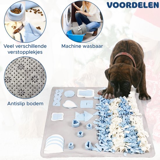 Snuffelmat Hond - Likmat Hond - Honden Speelgoed Intelligentie - Anti Schrokbak Hond - Honden Speeltjes - 100cmx100cm