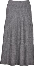 Dames rok gebreid met structuur grijs | Maat XL/XXL