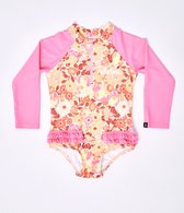 Rip Curl - UV-zwempak voor meisjes - Lange mouw - All Over Print - Roze - maat 100cm