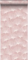 ESTAhome behang ginkgo bladeren zacht roze - 139372 - 50 x 900 cm